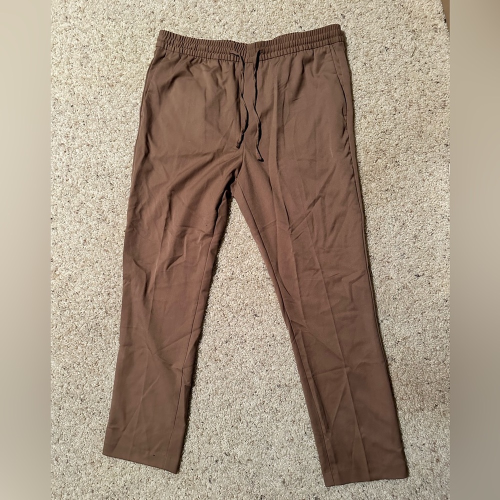 H&M Elastic Waist Khaki Pants